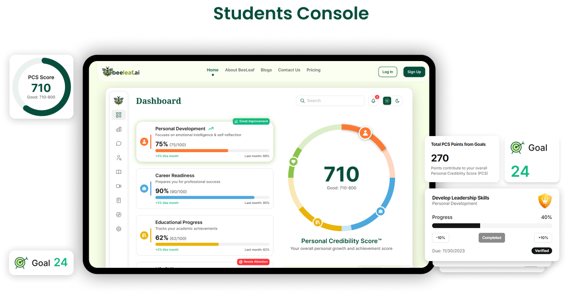 beeleaf.ai Student Console