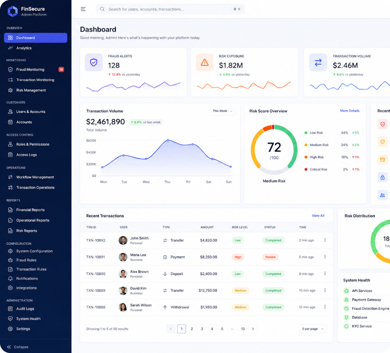 Admin & Operations Features