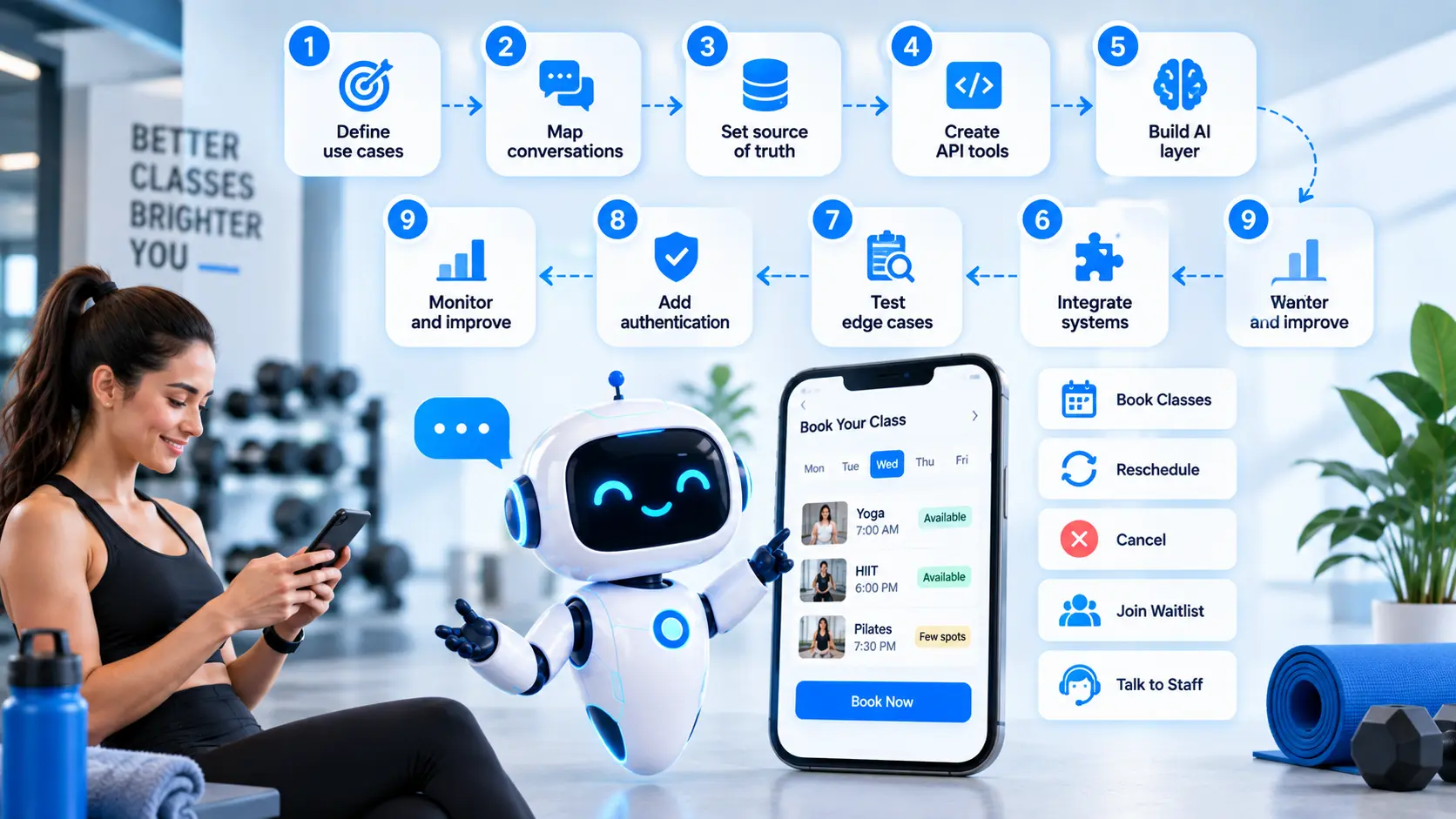 How to Build an AI Chatbot for Fitness Studio Scheduling