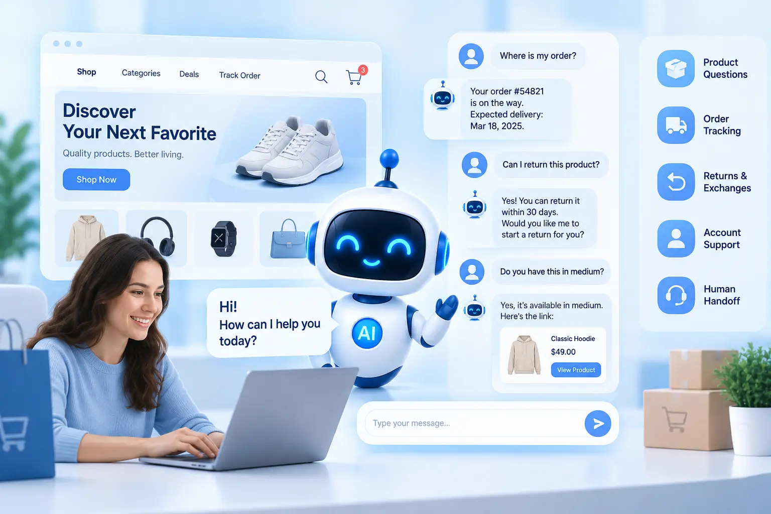 What Is a Customer Support AI Chatbot for eCommerce